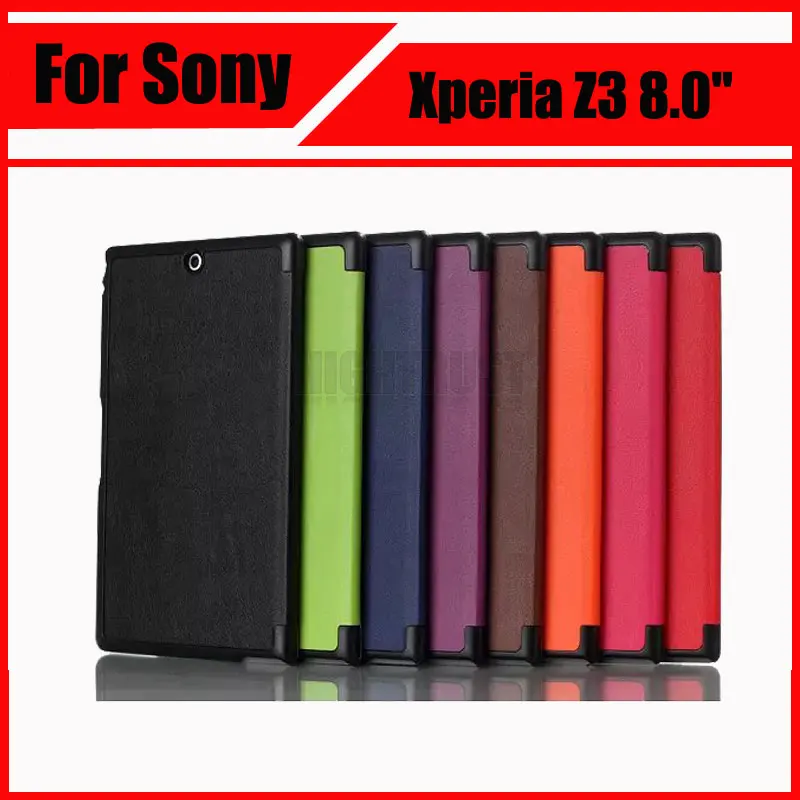 

Magnetic Stand pu leather Case For Sony Xperia Z3 Compact tablet case Wake Up/Sleep Function cover cases + Screen Protectors