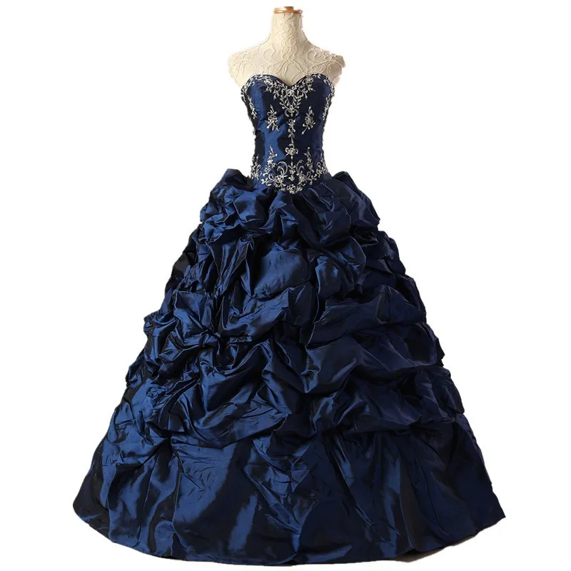 Quinceanera dresses 15 Years Fashion Embroidery Beading Full-Length Formal Debutante Gowns Lace-up Sweetheart Angelsbridep