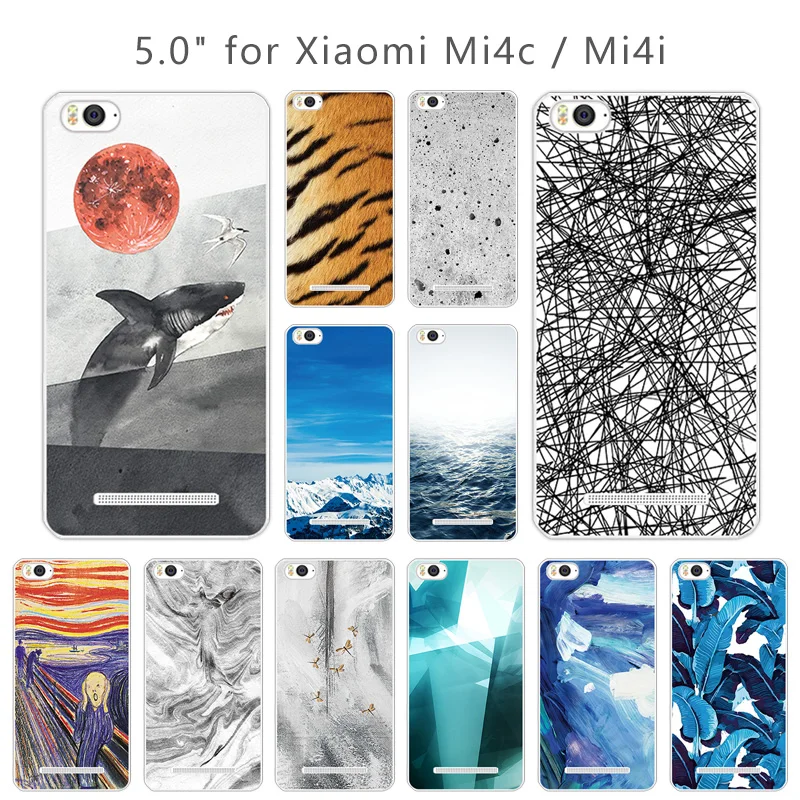 5 0 дюйма для Xiaomi Mi 4c задняя крышка 4i прозрачный ТПУ чехол телефона с пейзажем Mi4C