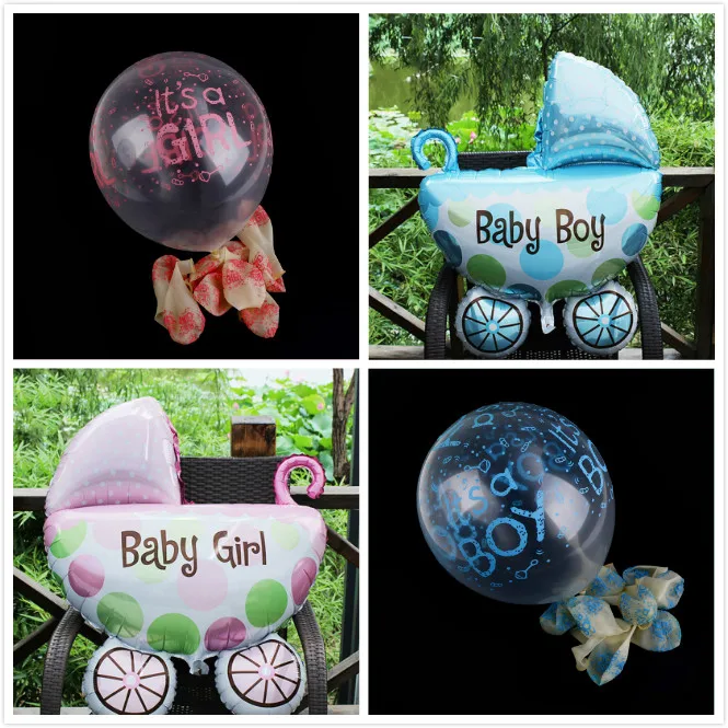 

One Or 10pcs Baby Shower Gold Foil Balloons Its a Boy Girl Baby Shower Gender Reveal Party Decorations Supplies