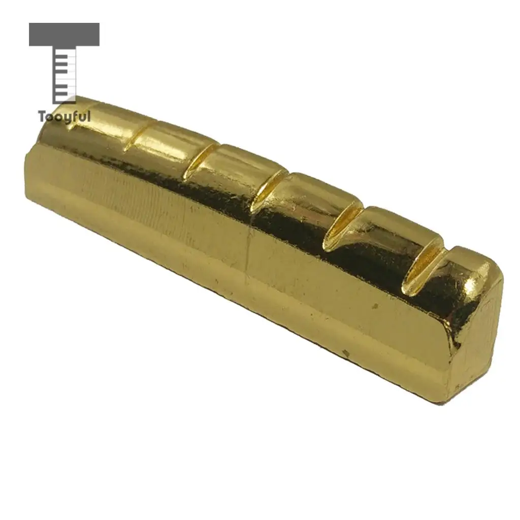 Tooyful Brass Bridge Pins Peg Saddle Nut Set for 6-String Acoustic Guitar Accessory