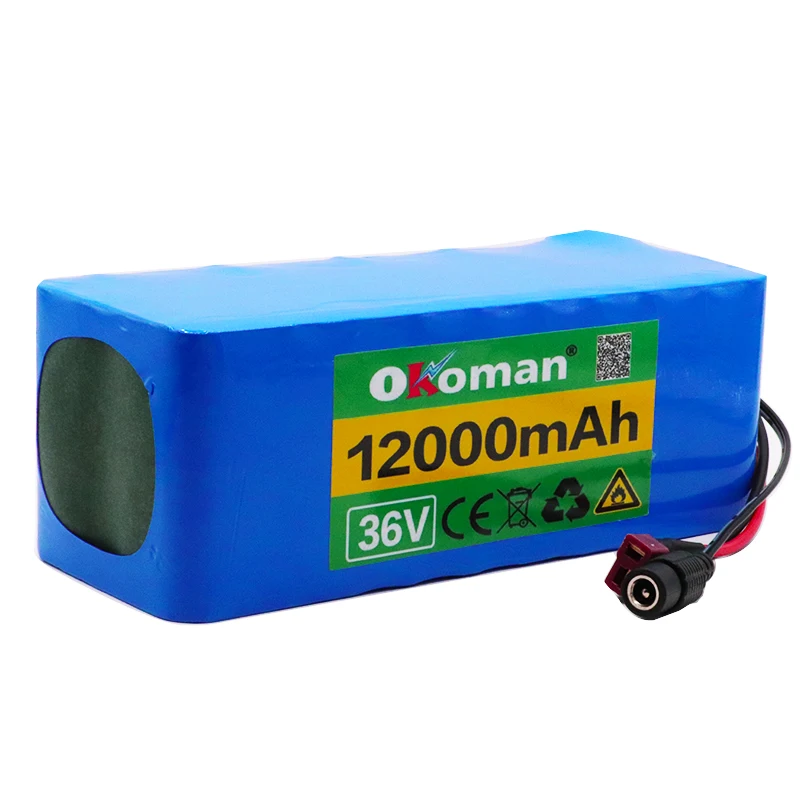 Okoman 36V 10S4P 12Ah 500W аккумулятор высокой мощности 42V 12000mAh 18650 литиевая аккумуляторная батарея электровелосипед электрический велосипед с BMS