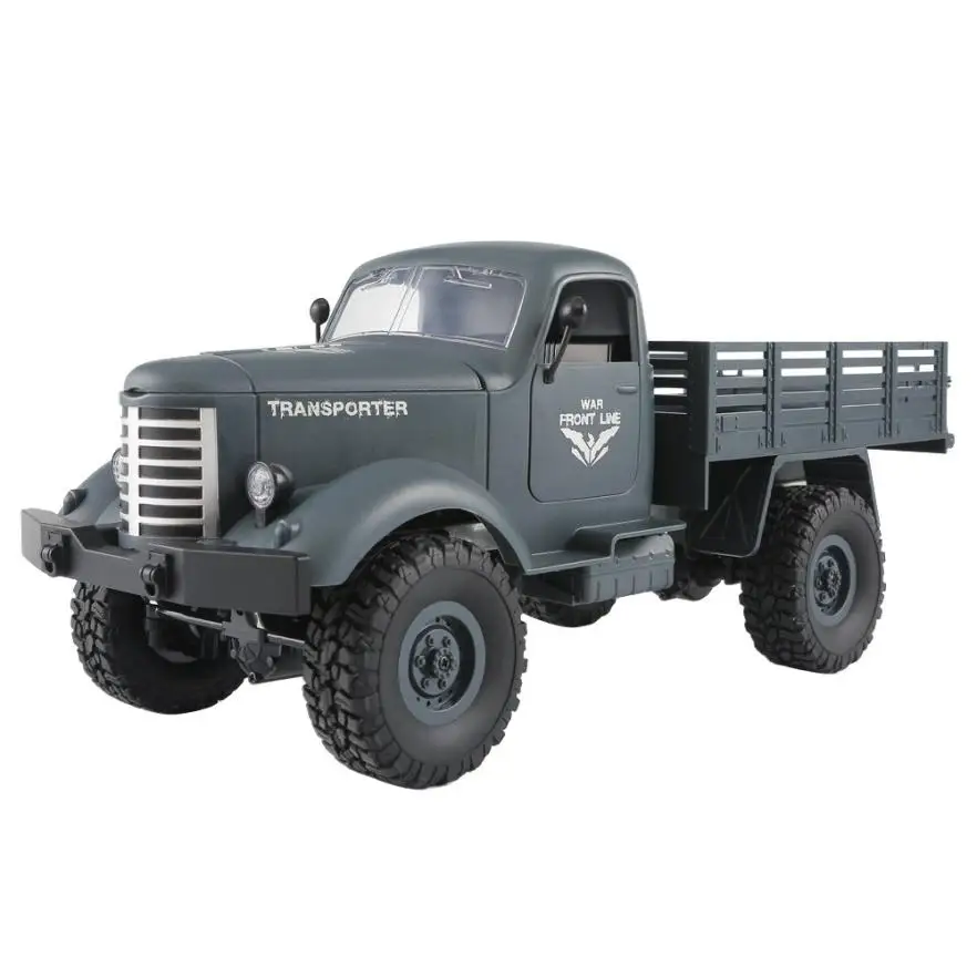 

CHAMSGEND Q61 RC 1:16 2.4G Remote Control 4WD Tracked Off-Road Military Truck Car RTR boy Toy Cool Car Gifts Awesome