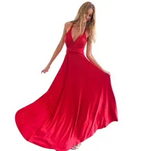 Summer Sexy Dress Women Red Blue Beach Long Bandage Multiway Convertible Dresses Elegant Wrap Robe Maxi Dress Wrap Vestidos 2017