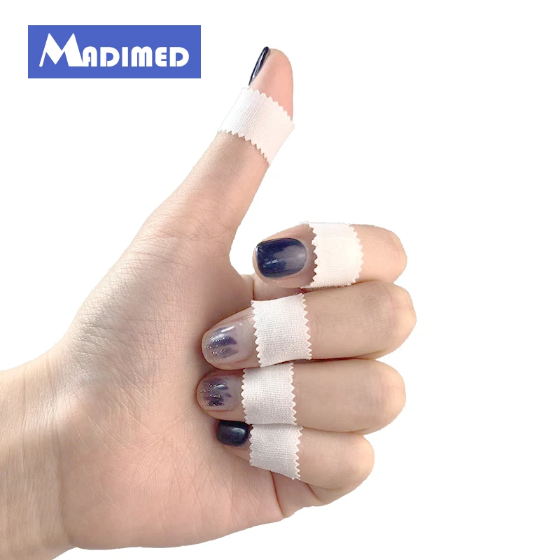 Madimed 6 рулонов/много хлопка спортивные ленты 2.5 см x 10 м 3.8 см x 10 м 5 см X 10 м Водонепроницаемый дышащий палец хлопковые спортивные клейкая лента