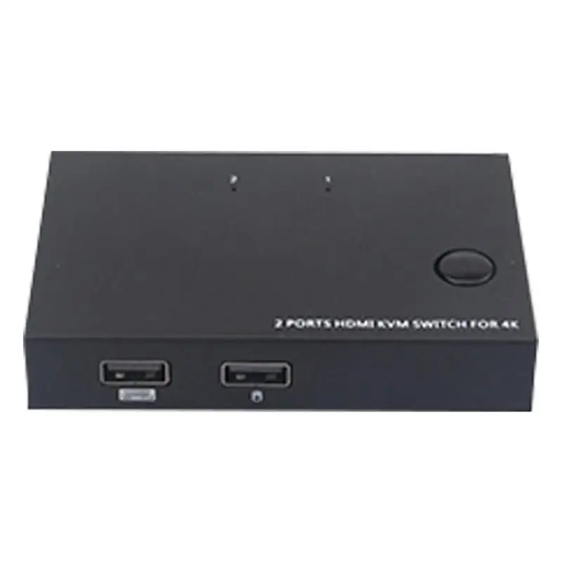 

2 Port HDMI KVM Switch 4Kx2K Ultra HD Switcher for Dual Monitor Keyboard Mouse Built-In Automatic Control System Plug and Play