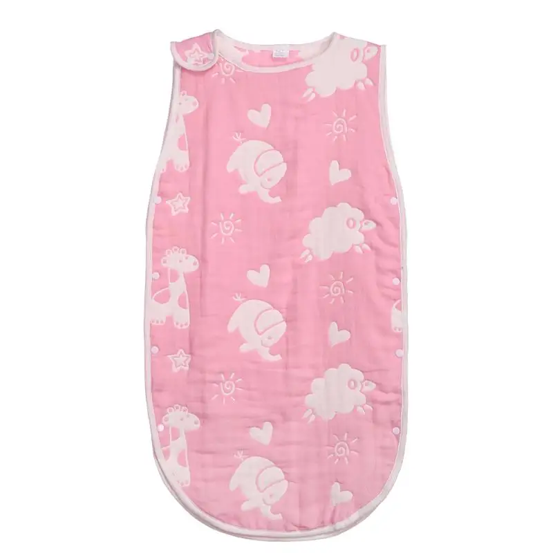 Cartoon Sleeveless Newborn Baby Sleeping Bag Soft Cotton Dots Printed