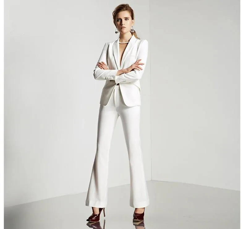 82-1 Slim Fit Formal Ladies Office Wear Suit Office Uniform Designs Women Evening Bussiness Trouser Suits Blazer With Pants