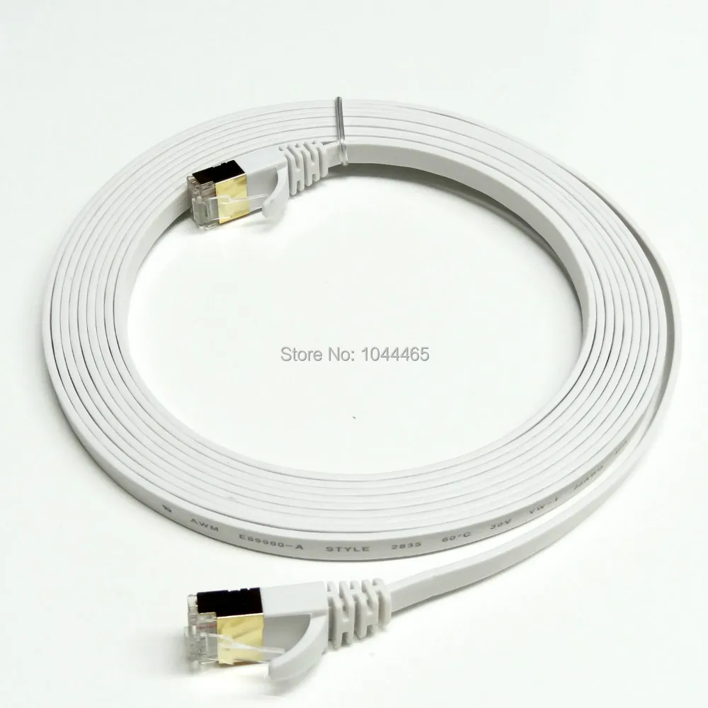 

100PCS/lot 6FT 2M CAT7 RJ45 Patch Ethernet LAN Network Cable For Router Switch gold plated