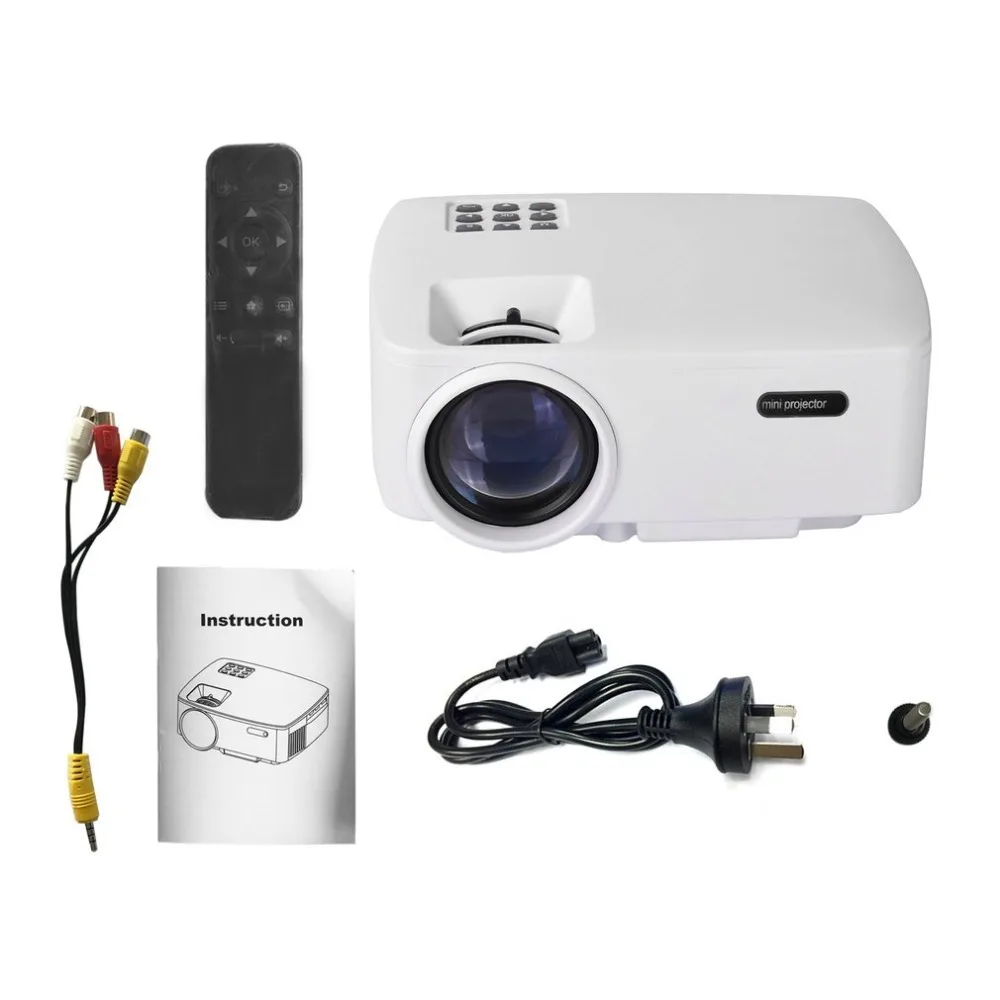 

AU Plug 50W Mini 1080P HD Projector Home Theater Cinema Multimedia Player Support For Android For Apple Phone Mirroring