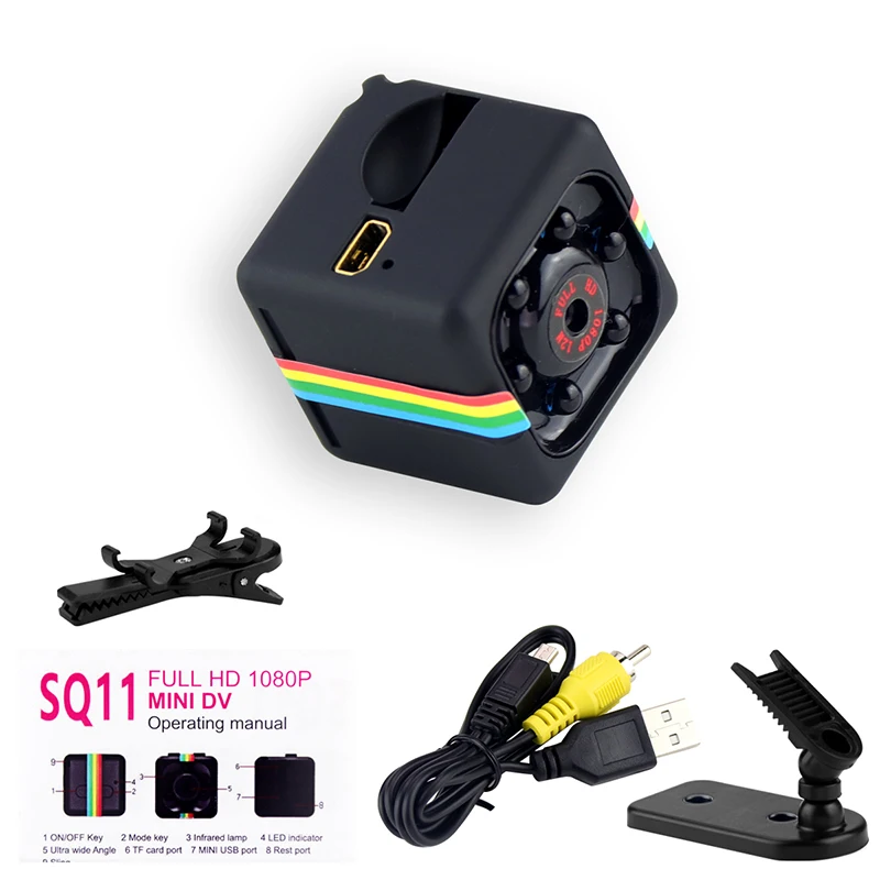 Мини DVR SQ11 микро камера HD 1080P DV мини 12MP Спортивная Автомобильный видеорегистратор