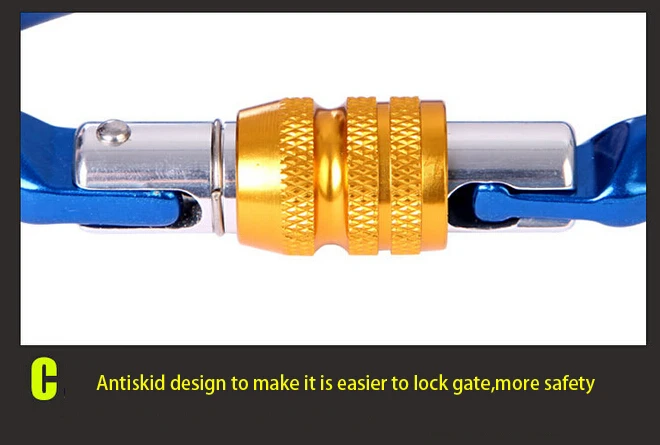 XINDA 25KN безопасный карабин в форме груши винтовые ворота Пряжка скалолазание замок карабин выживания наборы