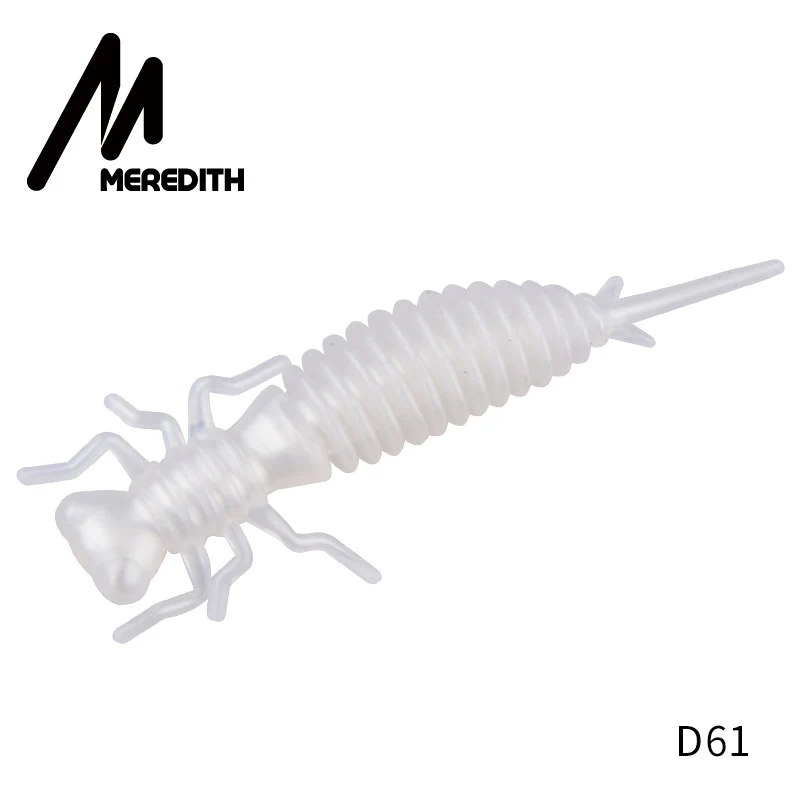 D61 MEREDITH Larva 50 мм 62 мм 85 мм мягкая пластиковая наживка личинка плавающая пресноводная Приманка Мягкая силиконовая приманка червь для рыболовных приманок - Цвет: D61