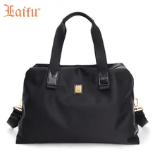 

Laifu Handbag Female Large Bag Simple Nylon Bag Shoulder Bag Travel Bag Girls Messenger Bag Black Purple