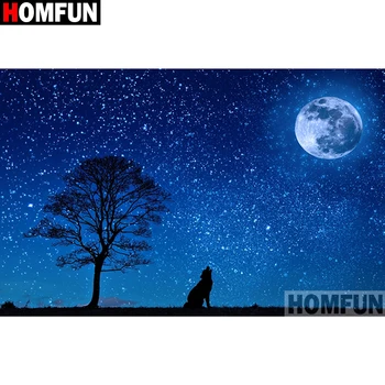 

HOMFUN Full Square/Round Drill 5D DIY Diamond Painting "Tree moon" Embroidery Cross Stitch 5D Home Decor Gift A16182