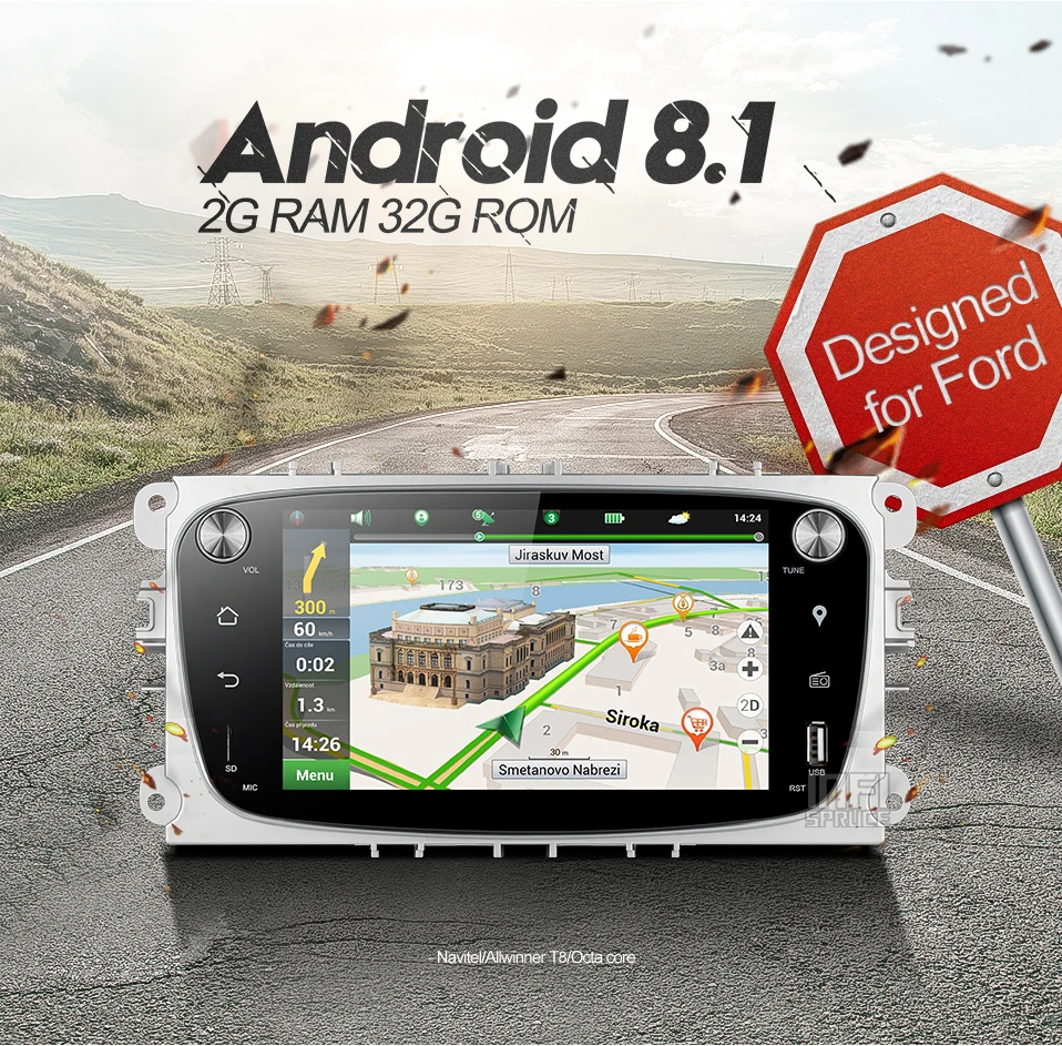 Top Android 8.1 Car dvd for Ford focus Mondeo S-max smax Kuga c-max 2009 2010 2011 with radio gps media player 1024*600 navigation 4