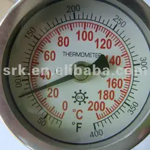 Полный SS температура биметаллический термометр с универсальным углом, SS304, 0 C/200 C