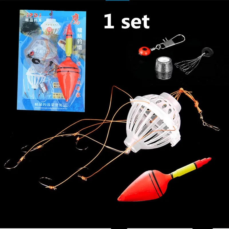 

2019 NEW 5 Piece Set Fishing Tackle Tool Carp Fishing Float Bobber Sea Monster with 6 Strong Explosion Hooks Fishing Equipment