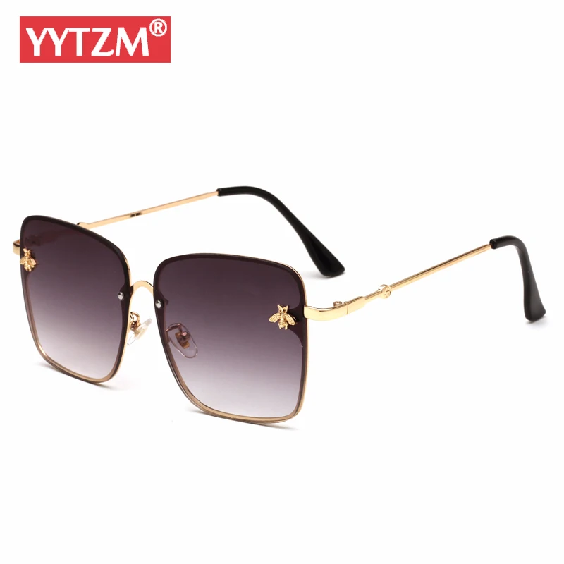 YYTZM бренд солнцезащитных очков Для женщин Gafas Личность Металл коробка