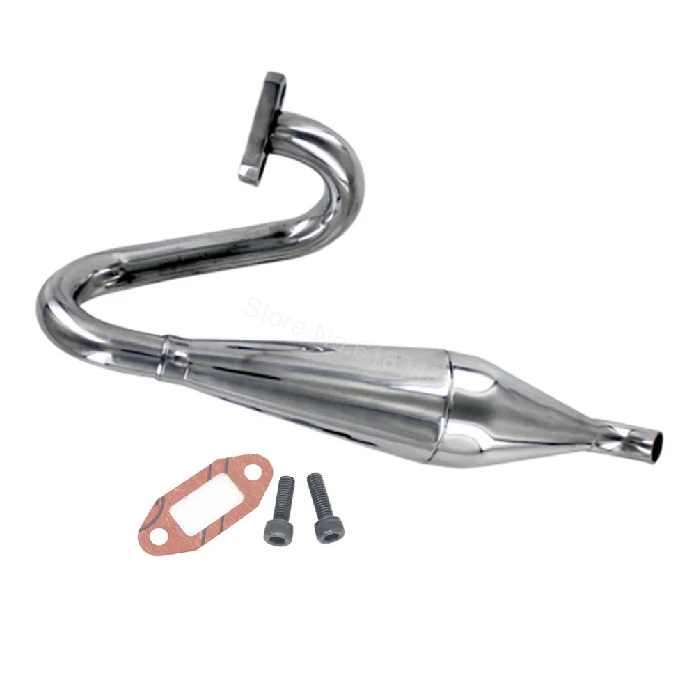 New Aluminum Polished Tuned Exhaust Pipe 15 Baja Replacement For RC