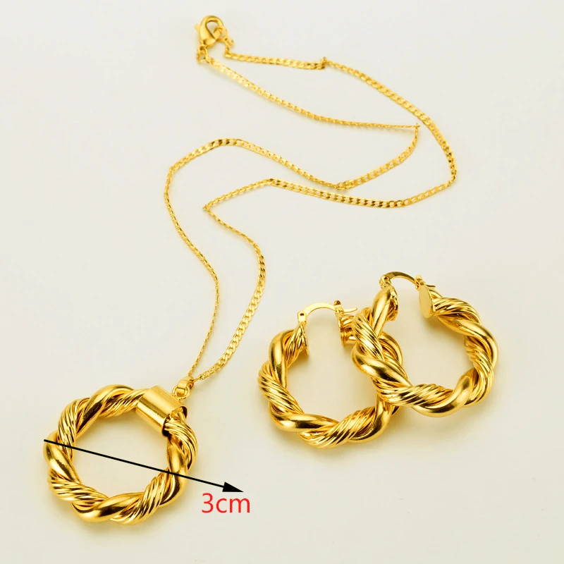 Комплект из колье и серёг эфиопское золото|ethiopian necklace|dubai gold jewelryafrican set |