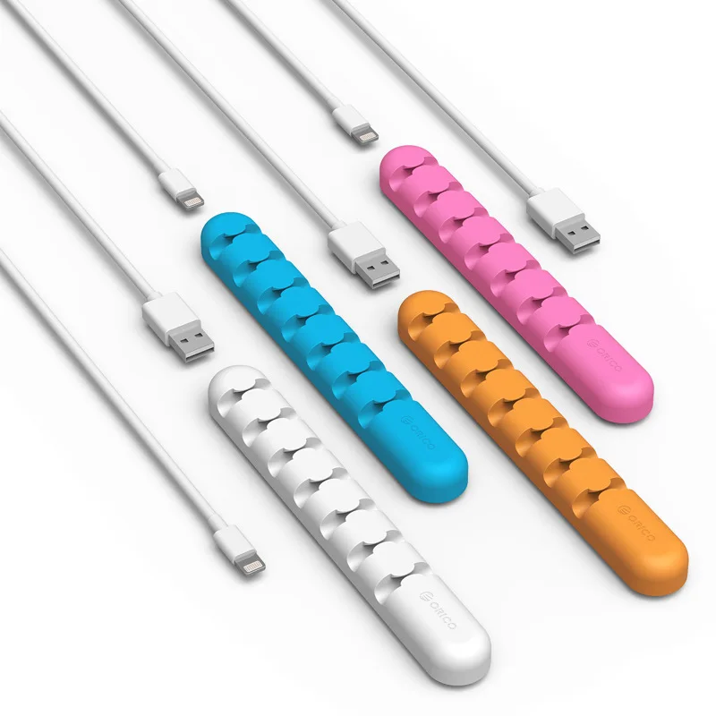 USB кабель держатель силиконовый Кабельный органайзер гибкий Winder управление