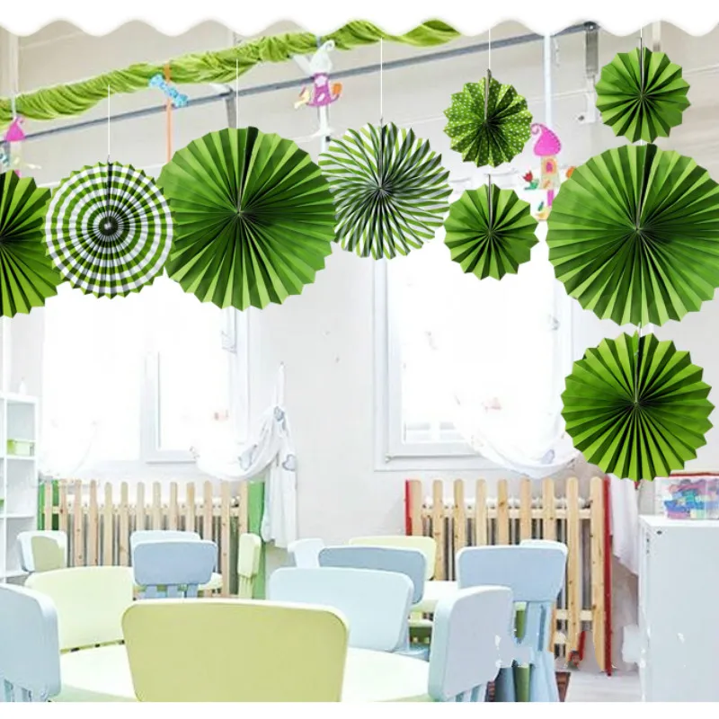 Children S Room Colorful Fan Decoration Store Window Hanging