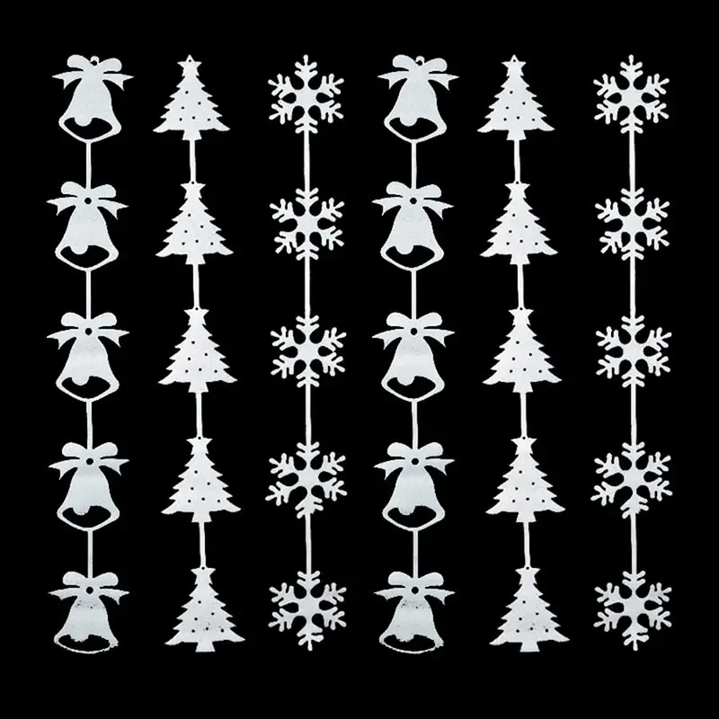 3Pcs white Snowflakes Artificial snow Frozen wall Hanging Paper string decor For Party/ Wedding /Christmas Decoration