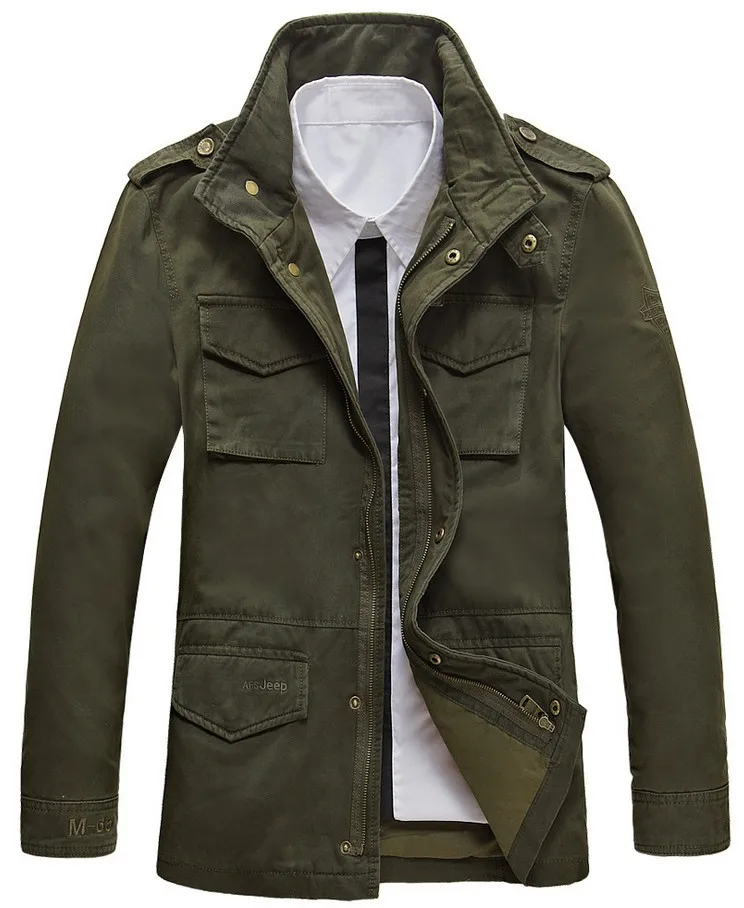 NEW TOP 100% Cotton Men Casual Jacket Autumn Winter Coats