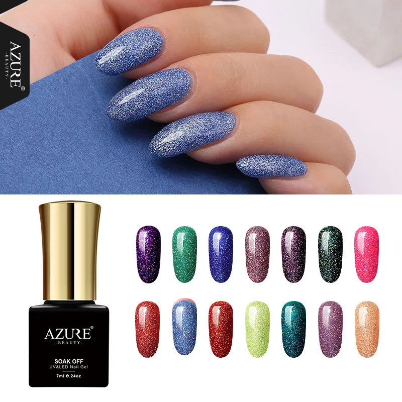 

AZURE BEAUTY Rainbow Gel Lacquer Nail Polish 7ml Gel Varnish Nail Paint Soak Off Vernis Semi Permanent UV Azure Nail Gel Polish