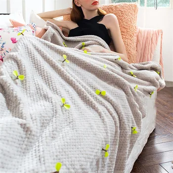 

High End Luxury Super Soft Blanket Flannel & Coral Fleece Blanket Quilt Charm Wrap Swaddle,Summer Autumn Germination Blankets