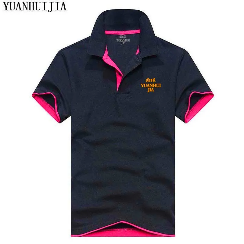 

Fashion brand YUAN HUI JIA Print Polo Summer Men's Casual POLO Lapel Blend Cotton Breathable High Quality Tops Short Sleeve