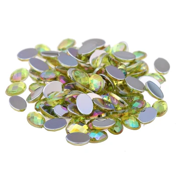 

Craft Art Big Gems 10x14mm 1000pcs AB Colors Flatback Oval Faceted Shiny Stones DIY Nails Art Phone Cases Garments Supplies