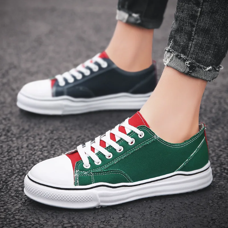 

Spring men's tide Korean version of the wild summer breathable men's shoes 2019 new men's canvas casual shoes