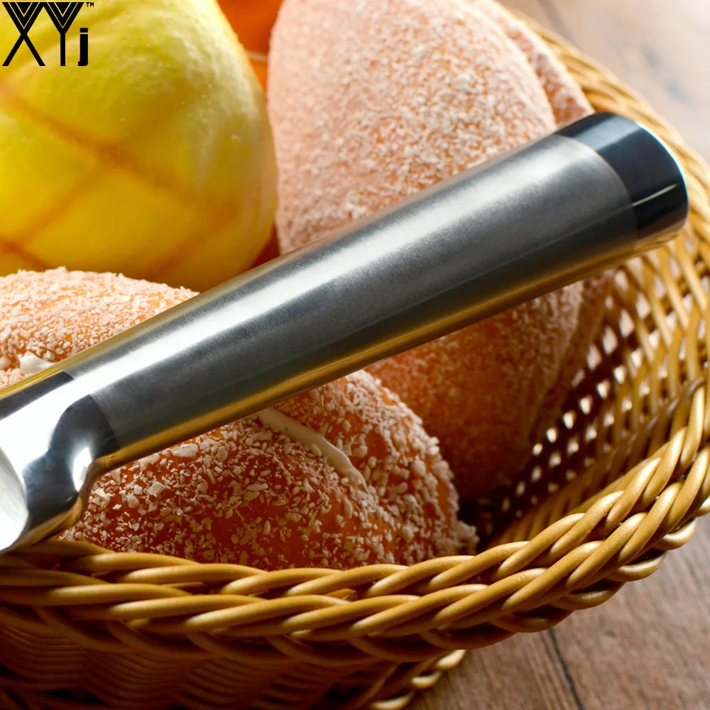 XYJ абсолютно, кухонный нож из нержавеющей стали, отличное качество, 8 дюймов, зубчатый нож для хлеба, прямая ручка, дизайн, лучший инструмент для приготовления пищи, для продажи