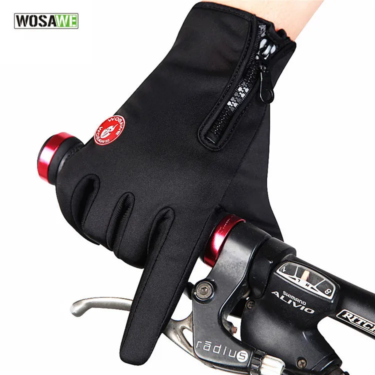 

custom design Winter Cycling Catch Down Keep Warm Full Finger Glove Bicycle Non-slip Long Finger Glove 10pcs one set