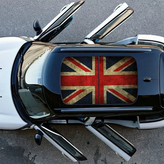 Adesivo Union Jack Per Tetto Auto - Pellicola Decorativa Per Mini Cooper, PVC, Facile Applicazione