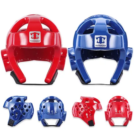 

New Sanda Karate Muay Thai Boxeo Taekwondo Boxing Helmet Training Helmet Head Protection ITF WTF Training Protector Kids Adults