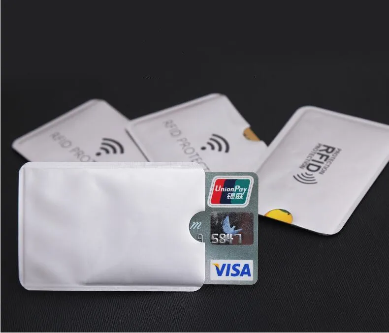 10 шт. анти-сканирование RFID рукав протектор Анти-кража Кредитная ID карта алюминиевый держатель фольги анти-сканирование карты рукав Лидер продаж
