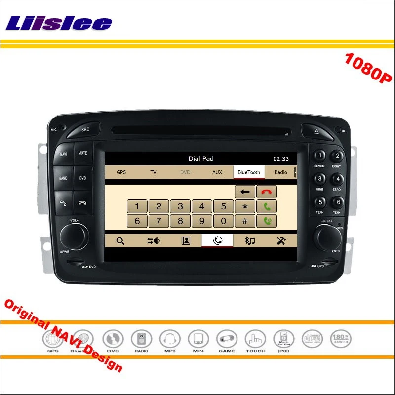 Clearance Liislee For Mercedes Benz E W210 / A W168 1998~2002 Car Radio DVD Player GPS Nav Navigation 1080P Screen System Original Design 3