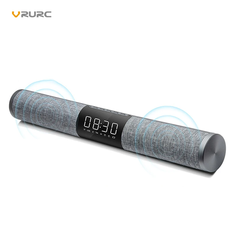 

VRURC 20W Bluetooth Speaker Portable Wireless Subwoofer 3D Surround Stereo Wireless Speakers Support TF AUX FM With Alarm