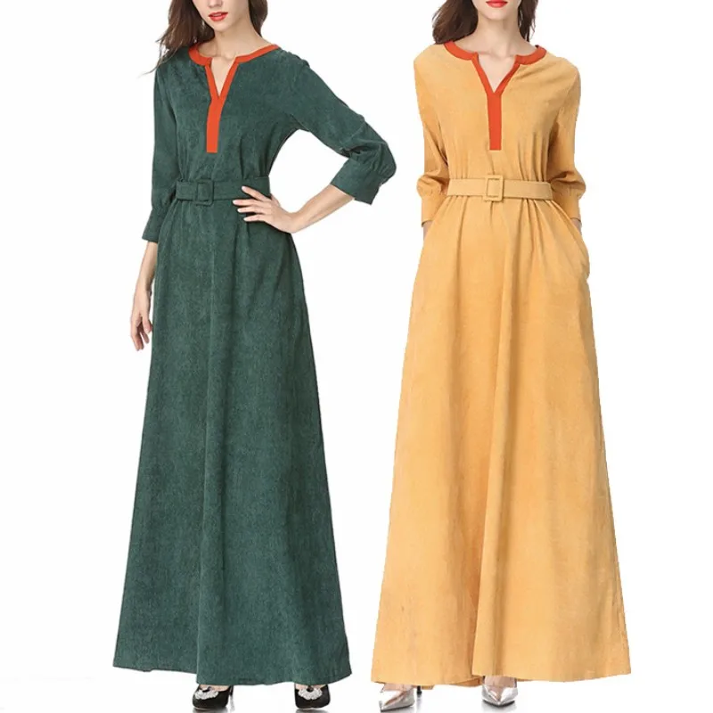 corduroy maxi dress
