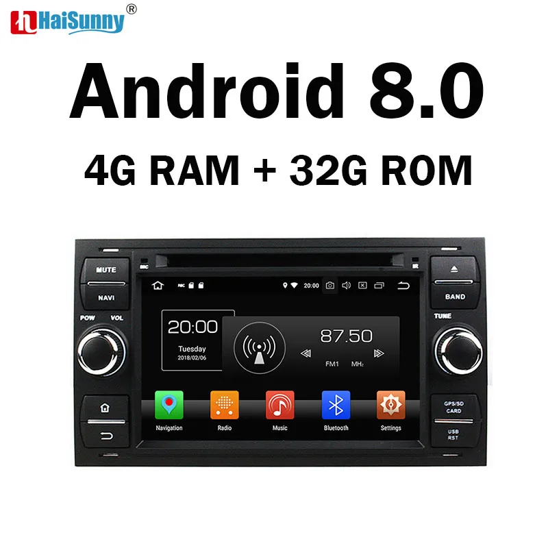 HaiSunny 4G ram Android 8 0 автомобильный DVD для Ford FOCUS/Mondeo/C MAX/Galaxy/Fiesta/Fusion/подключение Радио