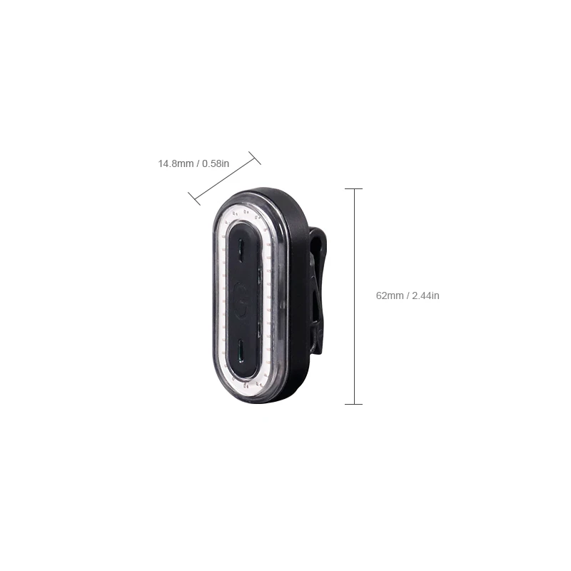 Excellent Deemount Cycle Tail Light Bike Rear Lamp USB Charge Warning Safety Lantern Oval-shaped 30 LED chips COB Up to 18hrs Runtime 5