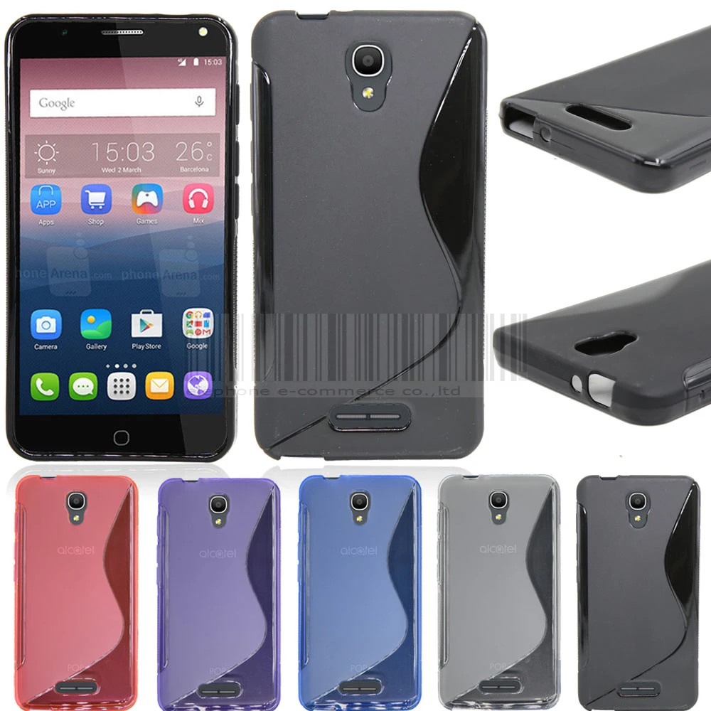 Для Alcatel Pop 4 Ультратонкий Мягкий силиконовый гелевый Чехол для задней панели