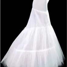 В 2 hoops Русалка Нижняя юбка кринолин Для Русалка свадебное платье скольжения хорошего качества и дешево