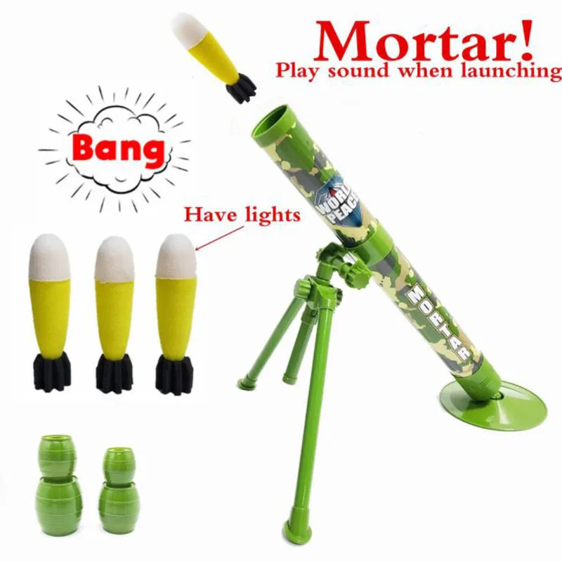 

Sound And Light Mortar Toy Launch Simulation Rocket Shooting Simulation Jedi Survival Military Model Children's Toys