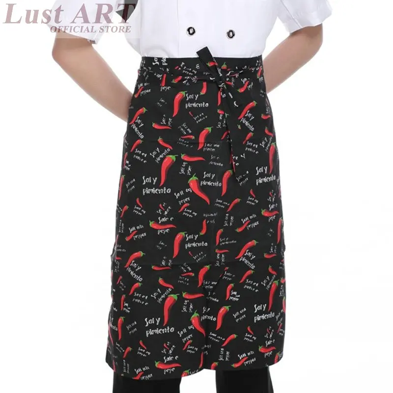 Food Service kitchen apron half length work apron restaurant hotel shop