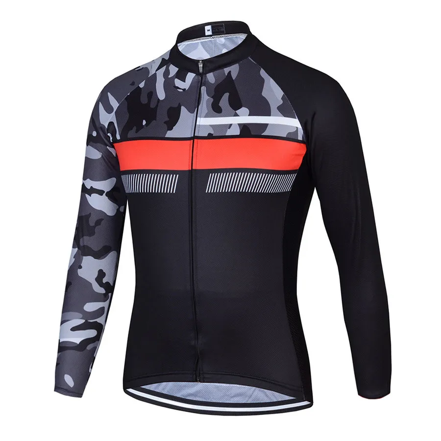 

Tinkkic Cycling Jersey 2018 breathable Polyester More Color Long Sleeve Cycling Clothing Bicycle Wear Tops Maillot Ciclismo