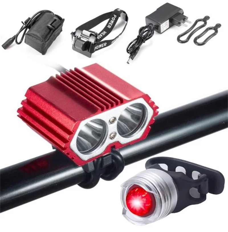 

Bike Lamp light Set 4 Modes Rechargeable Waterproof Durable Bicycle Front LED Light and Free Tail light